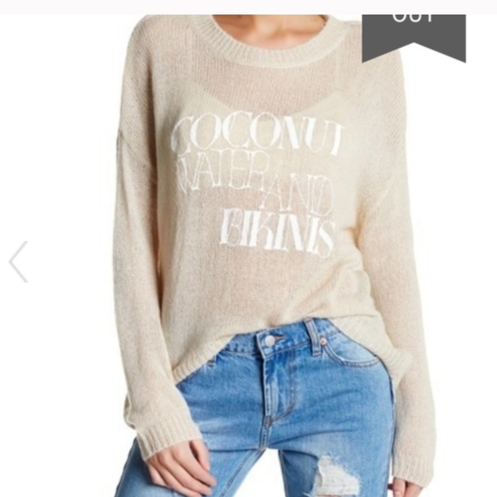Coconut Water Bikini Slouchy Sweater Size Large